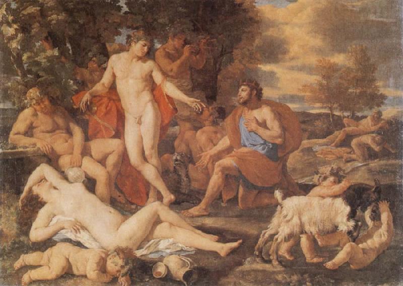 Nicolas Poussin Midas and Bacchus oil painting picture